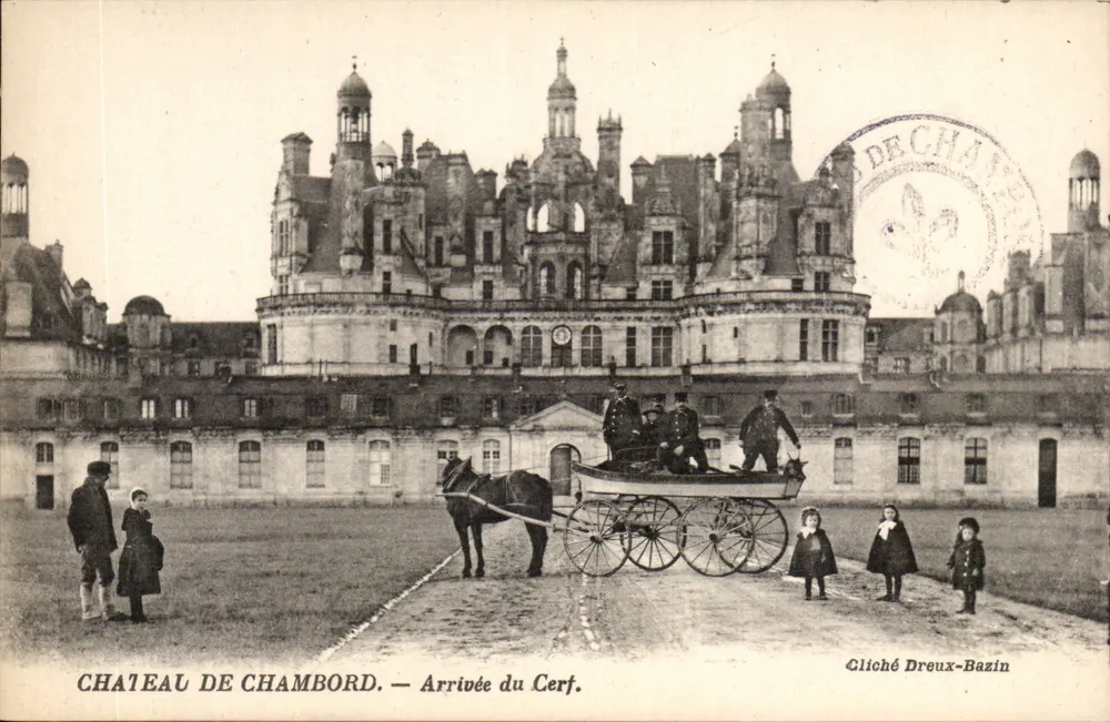 Schloss Chambord — Ankunft des Rehbocks — Cliché Dreux-Bazin - Vorderseite