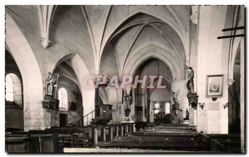 Interior da Igreja — Monthou-sur-Cher (Loir-et-Cher) — Edição AIGNAN e BERNARD, Tours - Frente