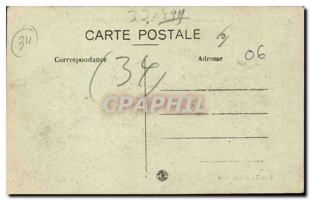 CETTE — Die Felsen der Corniche — Krankenhäuser 14 und 15 — Edit. Th. Gaubert, Cet - Rückseite
