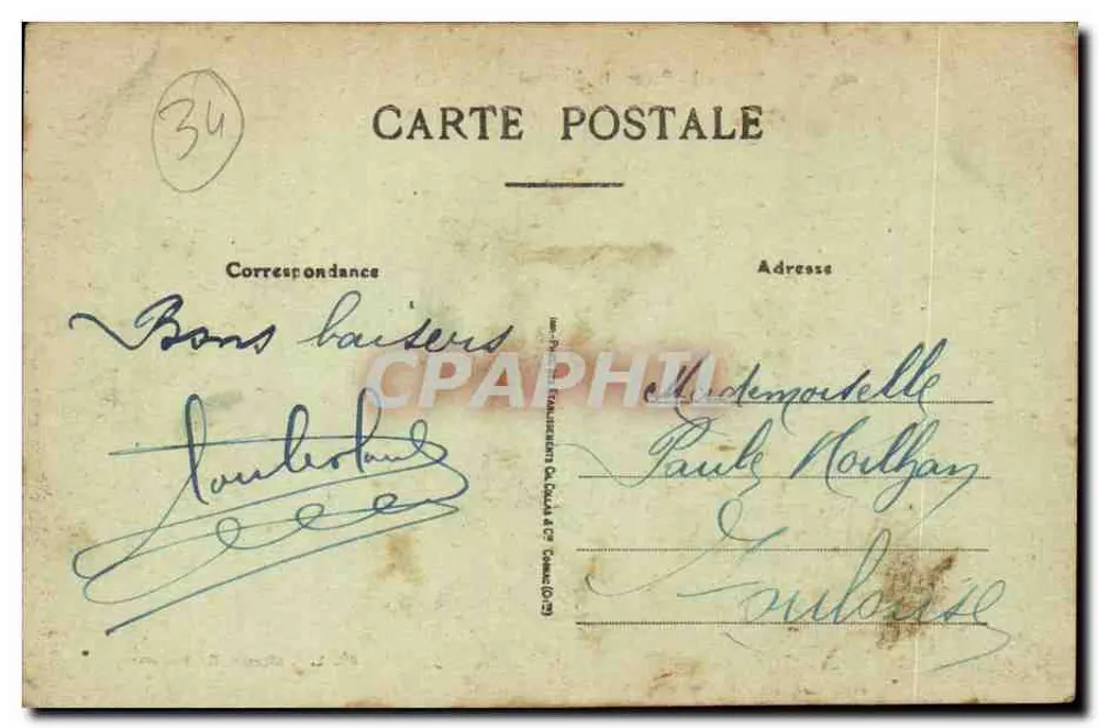 Palavas — La Playa — El Kursaal — Ed. L. J. Albaille, Montpellier - Reverso