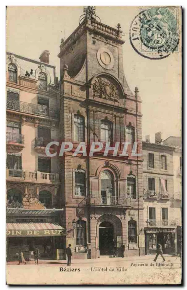 Béziers — O Hotel de Ville — Papeterie de l'Hérault - Frente