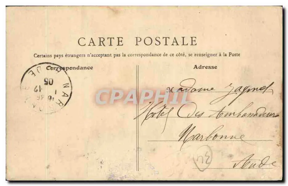Béziers — O Hotel de Ville — Papeterie de l'Hérault - Verso
