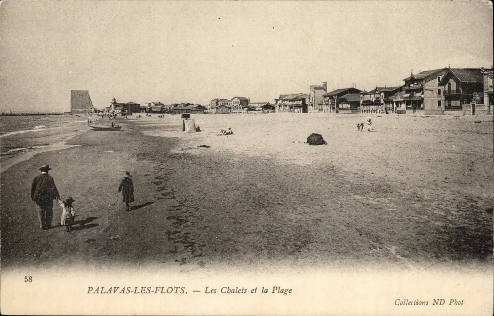 Palavas-les-Flots — Os Chalets e a Praia — Coleções ND Fot, n°58 - Frente