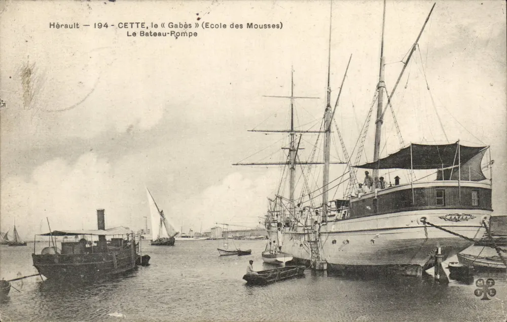 Hérault — 194 - CETTE, die « Gabès » (Schule der Jungen) — Das Bruchschiff - Vorderseite