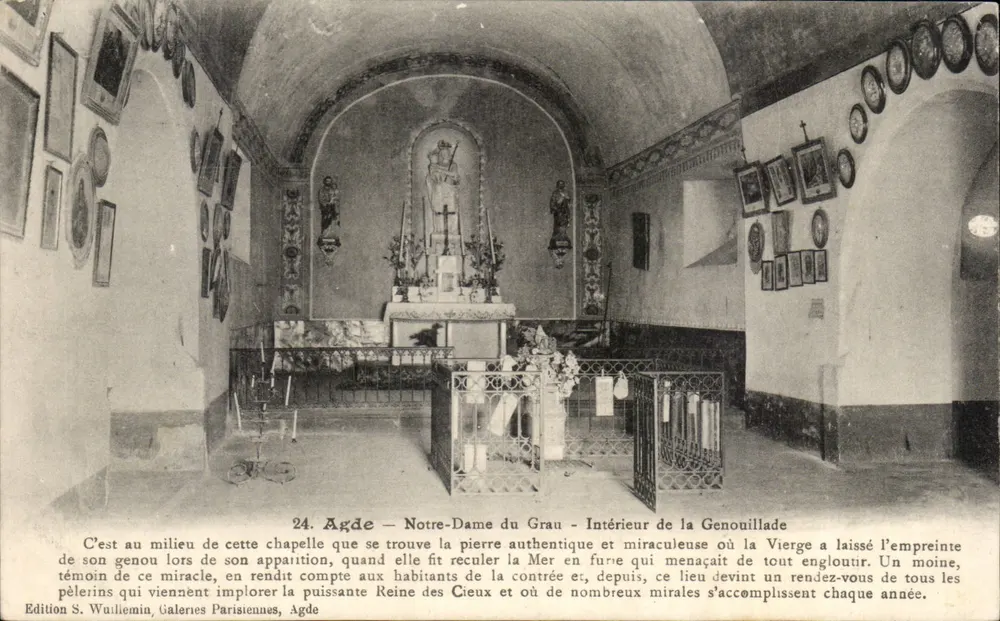 Agde — Notre-Dame du Grau — Innenraum der Genouillade - Vorderseite