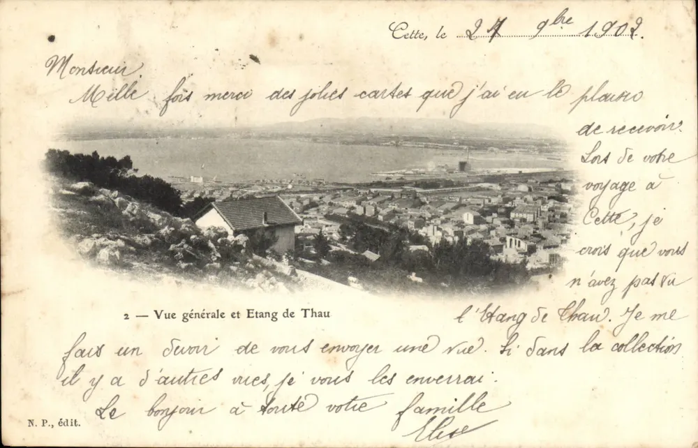 Visão geral e Lago de Thau — N. P., editora — n°2 - Frente