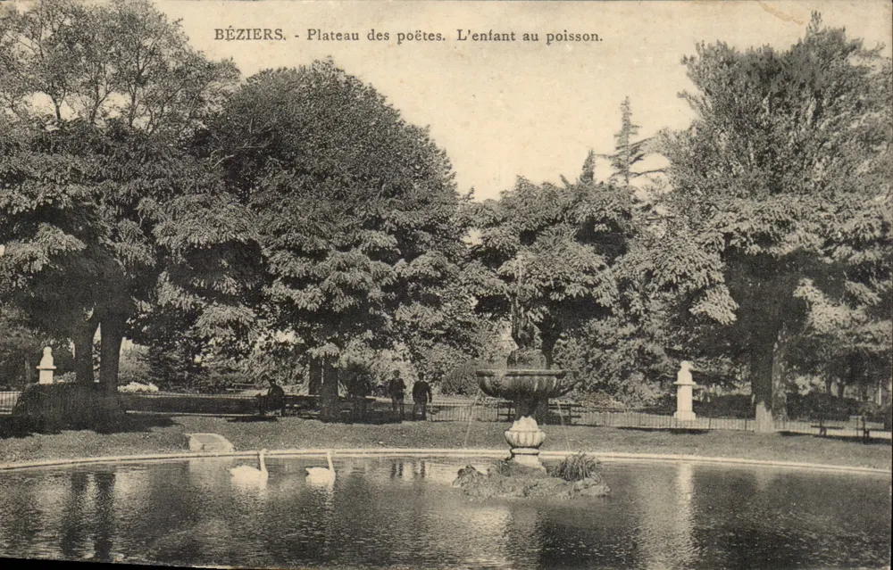 Béziers - Plateau der Dichter. Das Kind mit dem Fisch. - Vorderseite