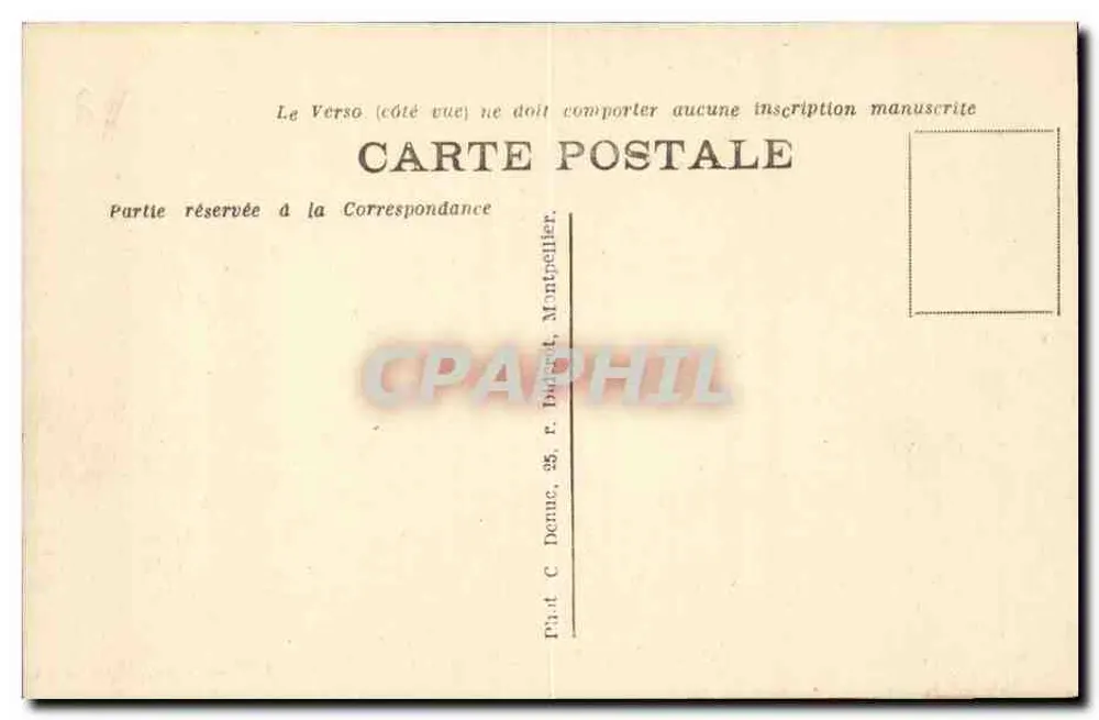 CETTE — Badeort — Regionales Turnier — Verlag: C. Denne, 25, rue Denne, Montpellier - Rückseite