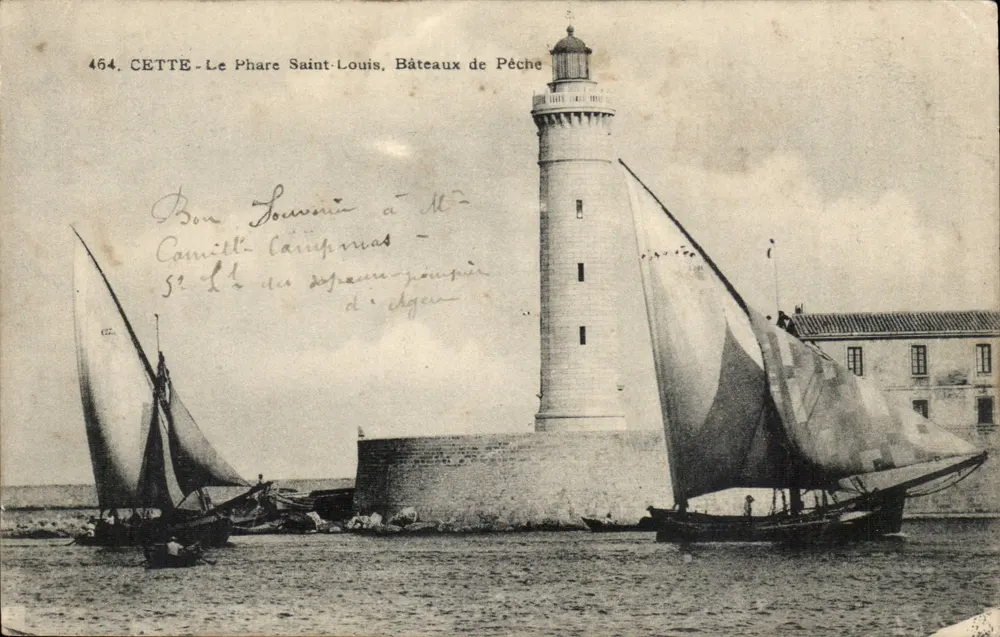 CETTE - Farol de Saint-Louis, Barcos de Pesca — Atelier de Phototypie Tuenne, n°464 - Frente