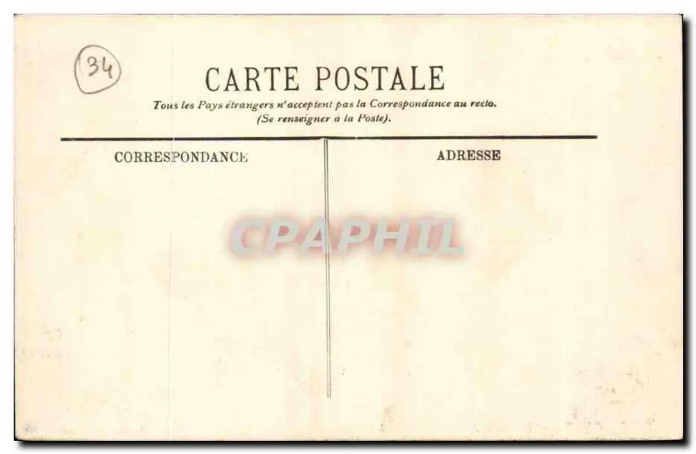 CETTE — A Darse de la Peyrade — I.L.L. - Verso