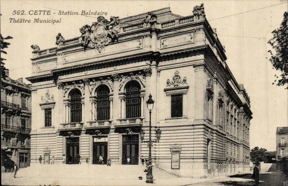 CETTE - Bäderort — Stadttheater — Verleger C. Denne, 95, rue Montpellier - Vorderseite