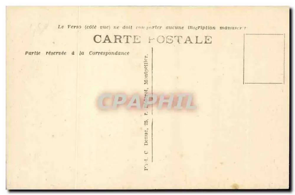 CETTE - Bäderort — Stadttheater — Verleger C. Denne, 95, rue Montpellier - Rückseite