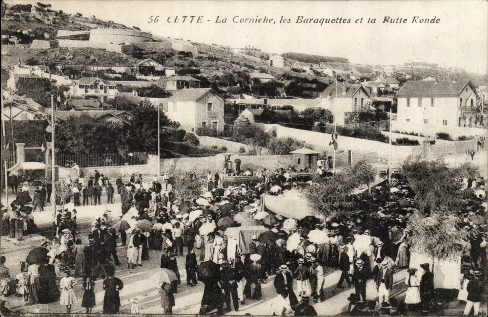 Cette - Die Corniche, die Baraquettes und die Butte Ronde — unbekannter Verleger, Nr. 56 - Vorderseite