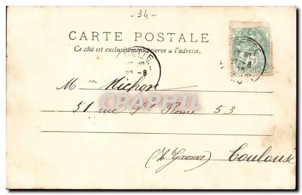 Côte, le — Vista del muelle n° 3 — D. B., editor - Reverso