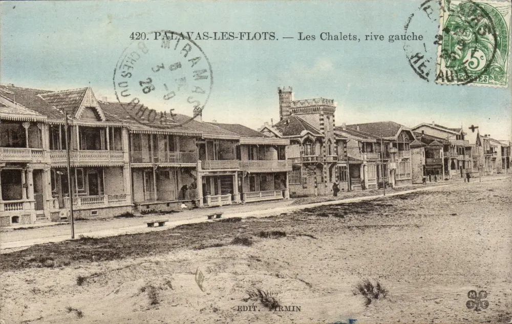 Palavas-les-Flots — Os Chalets, margem esquerda — Édit. Mirmin, n°420 - Frente