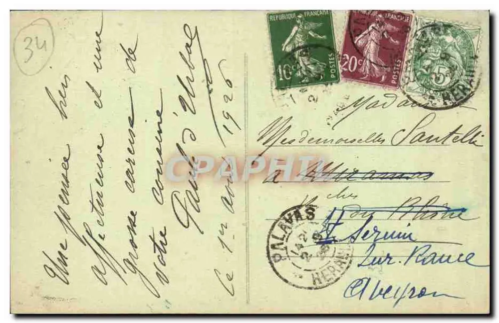 Palavas-les-Flots — Os Chalets, margem esquerda — Édit. Mirmin, n°420 - Verso