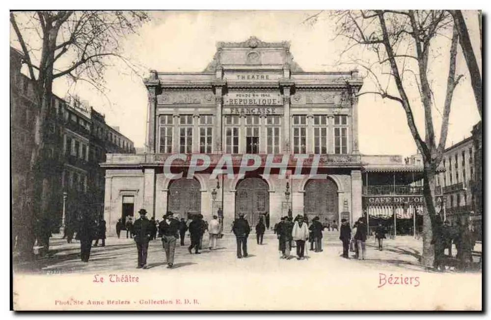 O Teatro — Teatro Republicano Francês fundado em 1881 — Fot. Ste Anne Béziers, Coleção E. D. B. - Frente