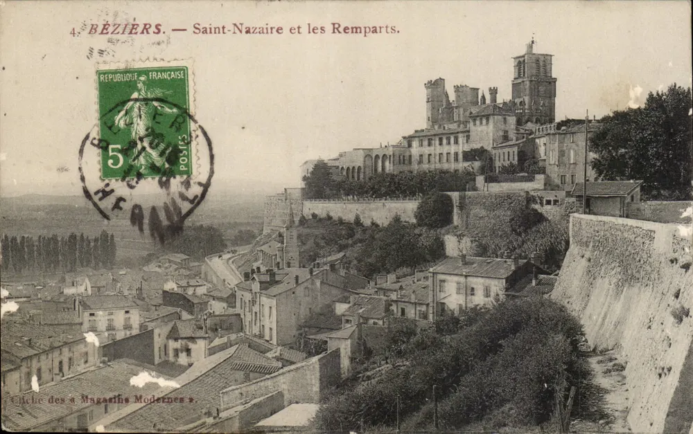 Béziers — Saint-Nazaire und die Mauern — Verlag: Échelle des « Magasins Modernes » - Vorderseite