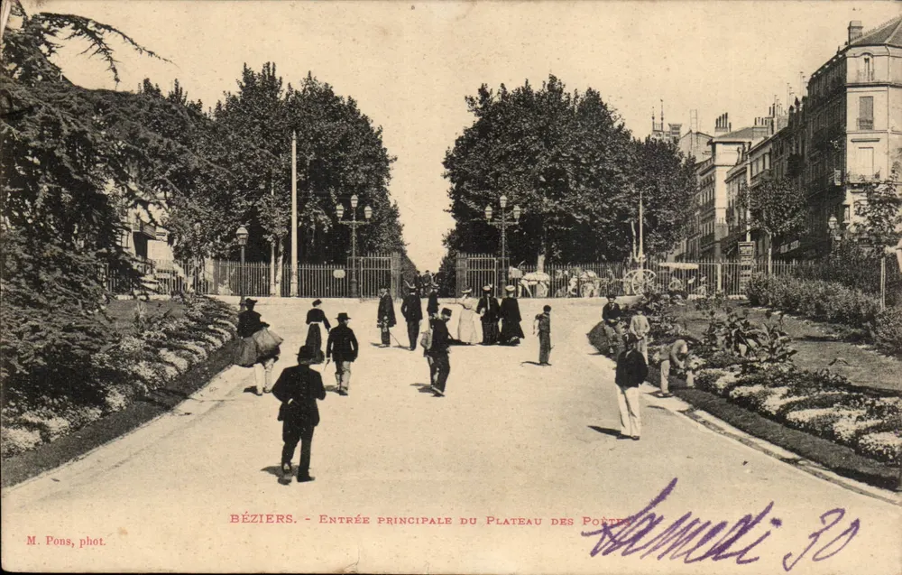 Béziers - Haupteingang des Plateau des Poortes — M. Pons, phot. - Vorderseite