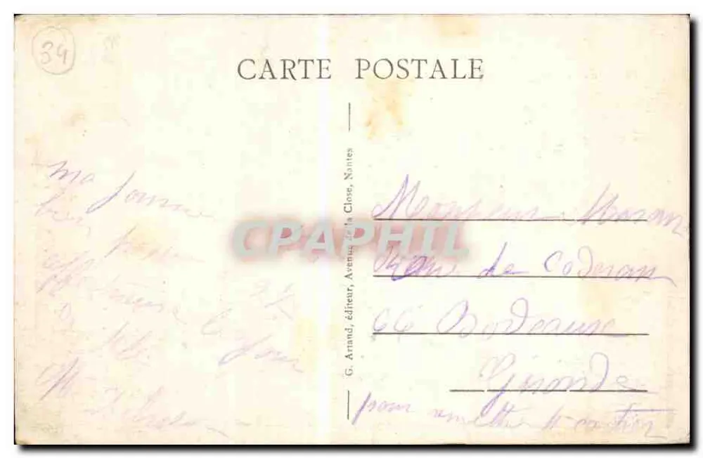 SÉTE — Barche da pesca al Porto — G. Arnaud, Nantes - Verso