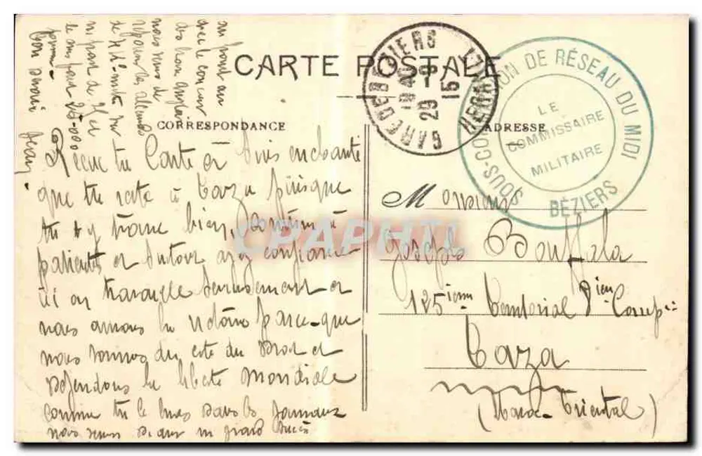 Béziers — Vista geral — Tresoret Poste - Verso
