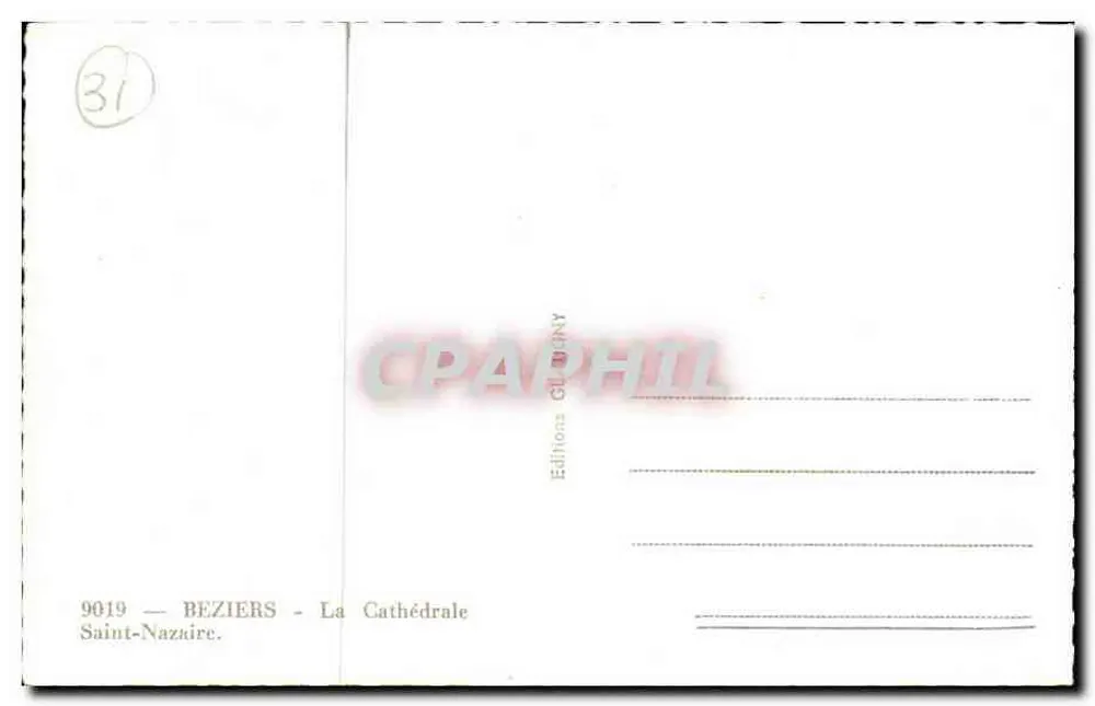Béziers — Die Kathedrale Saint-Nazaire — Éditions Glainny - Rückseite