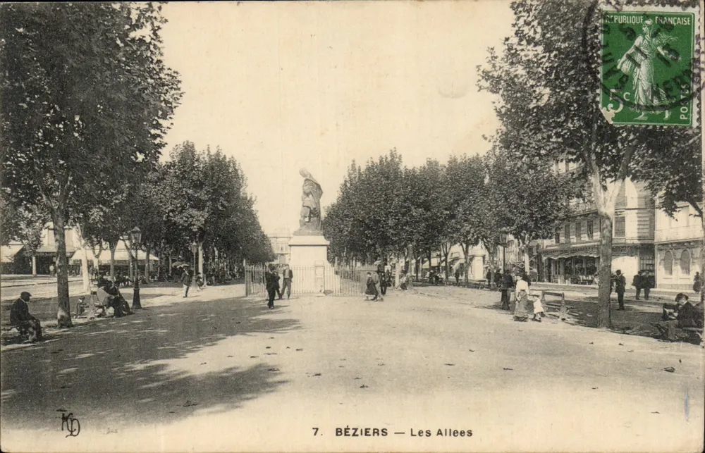 Béziers — Les Allées — wydawca KD, nr 7 - Awers