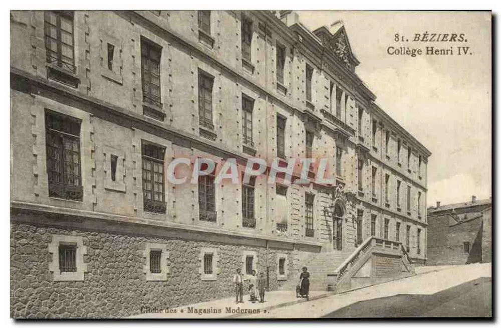 St. BÉZIERS. Colégio Henri IV. — Editor: Citée dos Magazines Modernos, número de série não visível - Frente