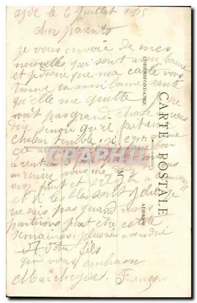 Agde — Caserne Mirabel — Édik S. Vuillenin, Galeries Parisiennes, Épôts - Verso