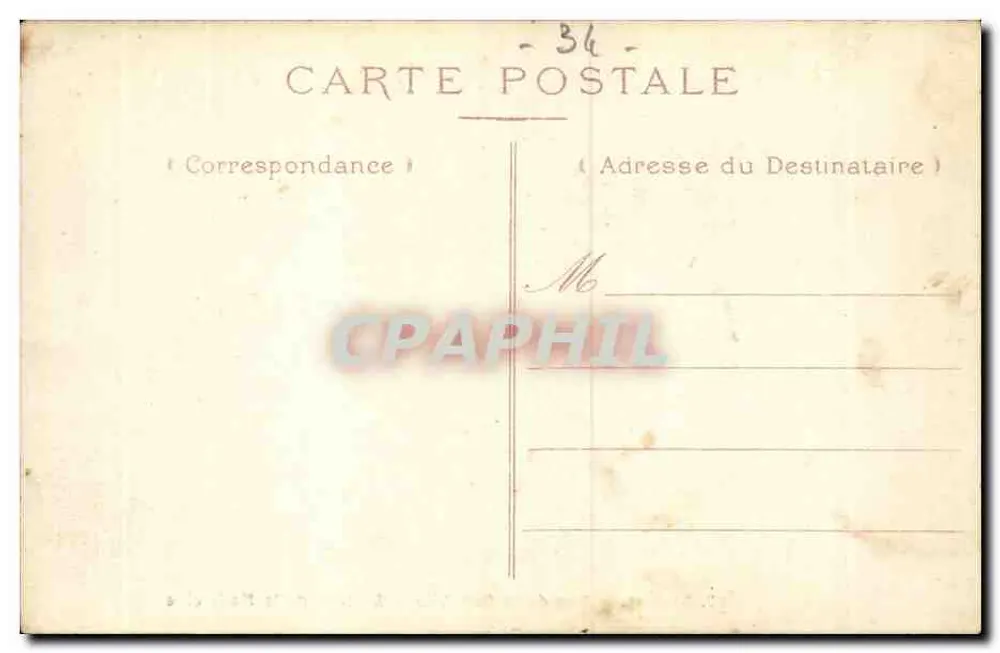 Béziers — Rue de la République & Place de la Madeleine — Verlag K.D. Nr. 17 - Rückseite