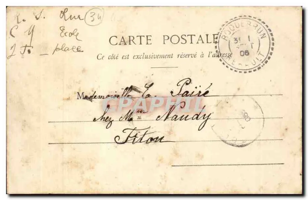 Béziers — A Rue Flourens — M. P. Phot. - Verso