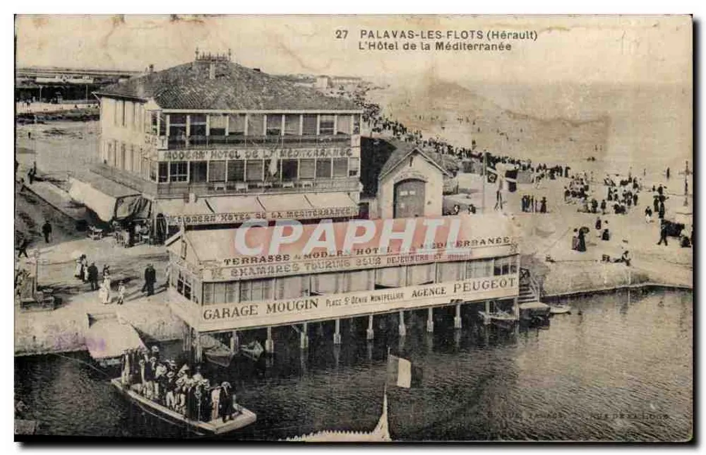 Palavas-les-Flots (Hérault) — Das Hotel de la Méditerranée — Verleger A. Barrou Vues Montpellier, n°27 - Vorderseite