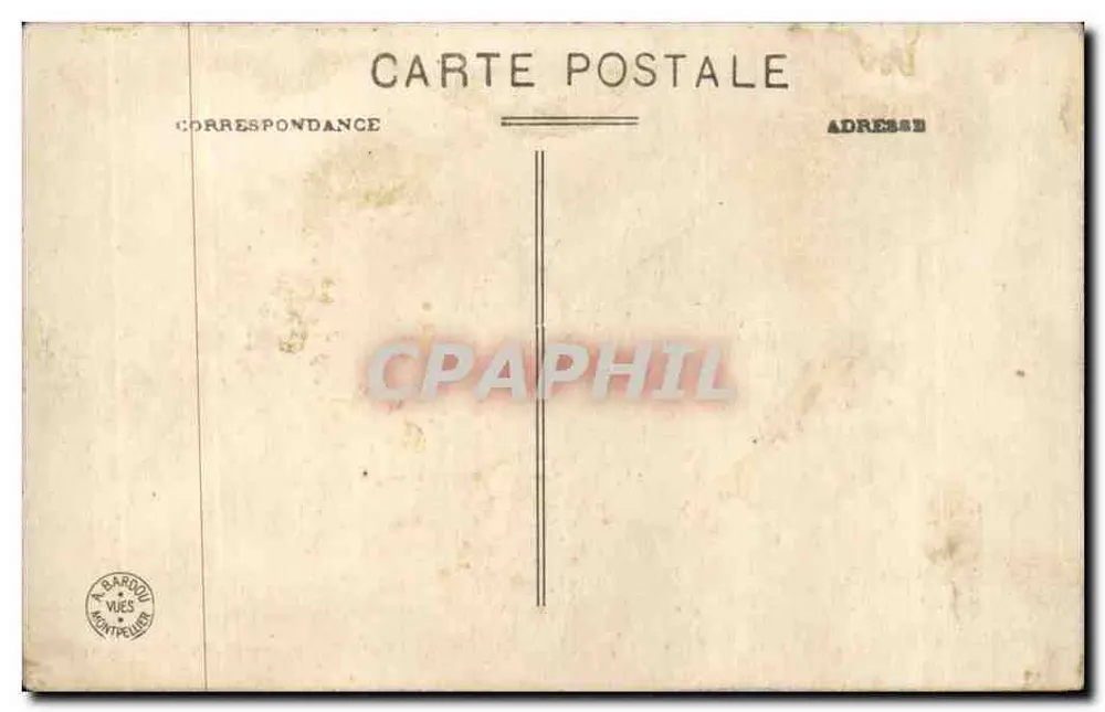 Palavas-les-Flots (Hérault) — Das Hotel de la Méditerranée — Verleger A. Barrou Vues Montpellier, n°27 - Rückseite