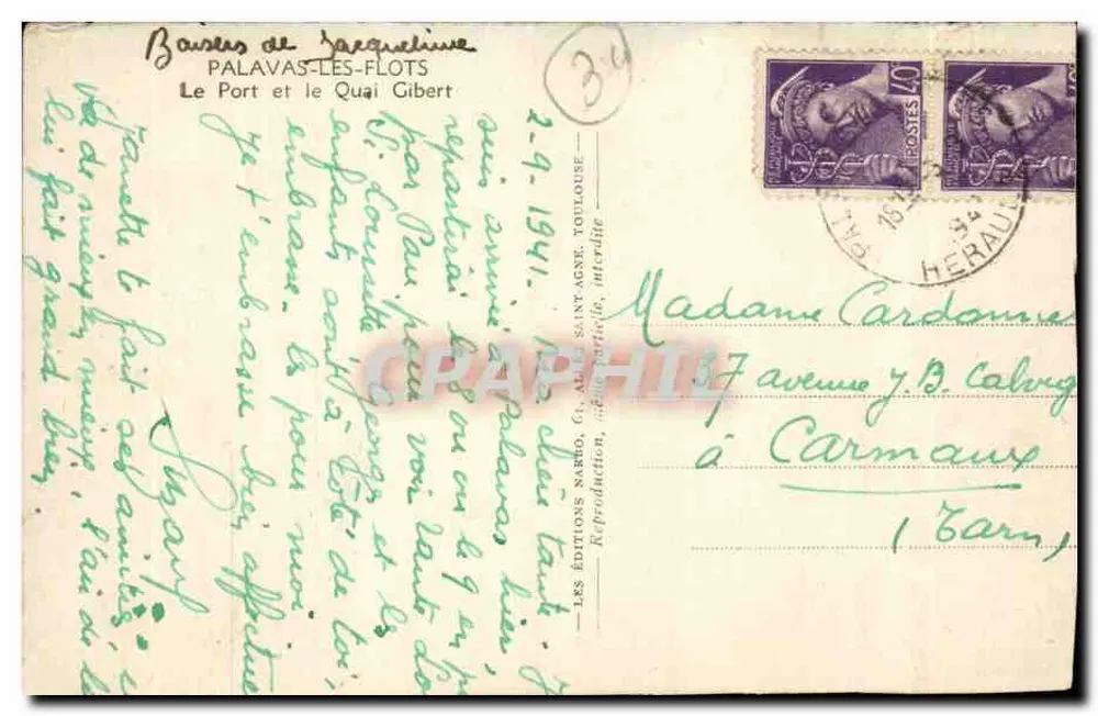 Palavas-les-Flots — Der Hafen und der Quai Gibert — Les Éditions Narmo - Rückseite