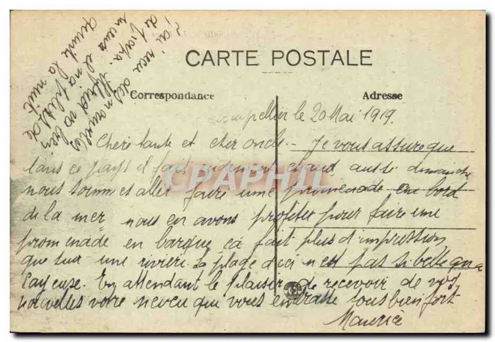 Palavas-les-Flots (Hérault) — A Praia — Edição Madame Claparedo - Verso