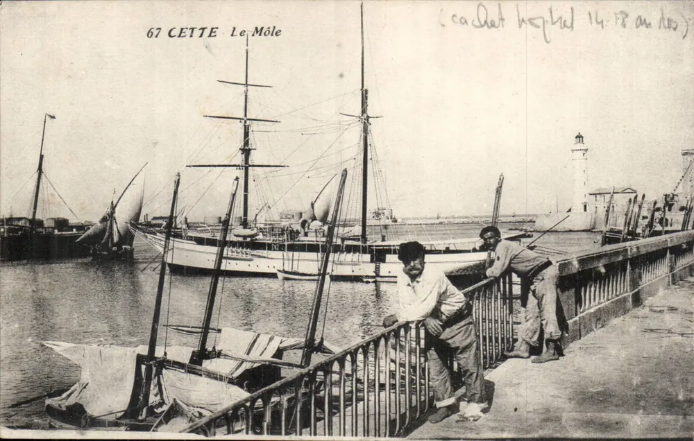 Cette — Le Môle — Hafen mit Booten und Leuchtturm — Verleger unbekannt, Nr. 67 - Vorderseite