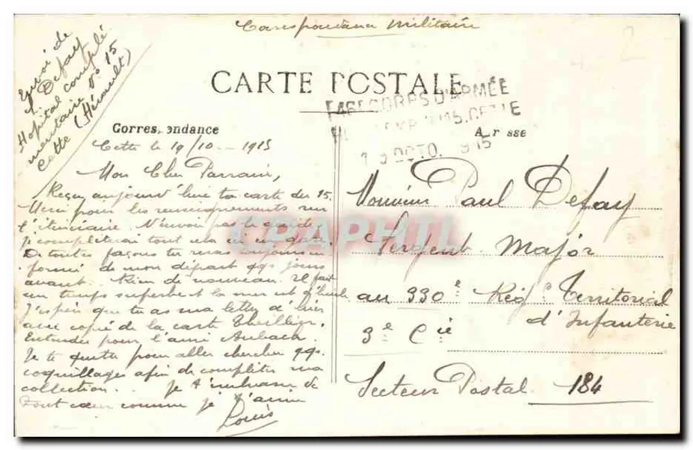 Cette — Le Môle — Hafen mit Booten und Leuchtturm — Verleger unbekannt, Nr. 67 - Rückseite