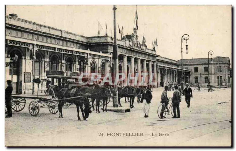 Montpellier — A Estação — Fototipia A. Barlou - Frente