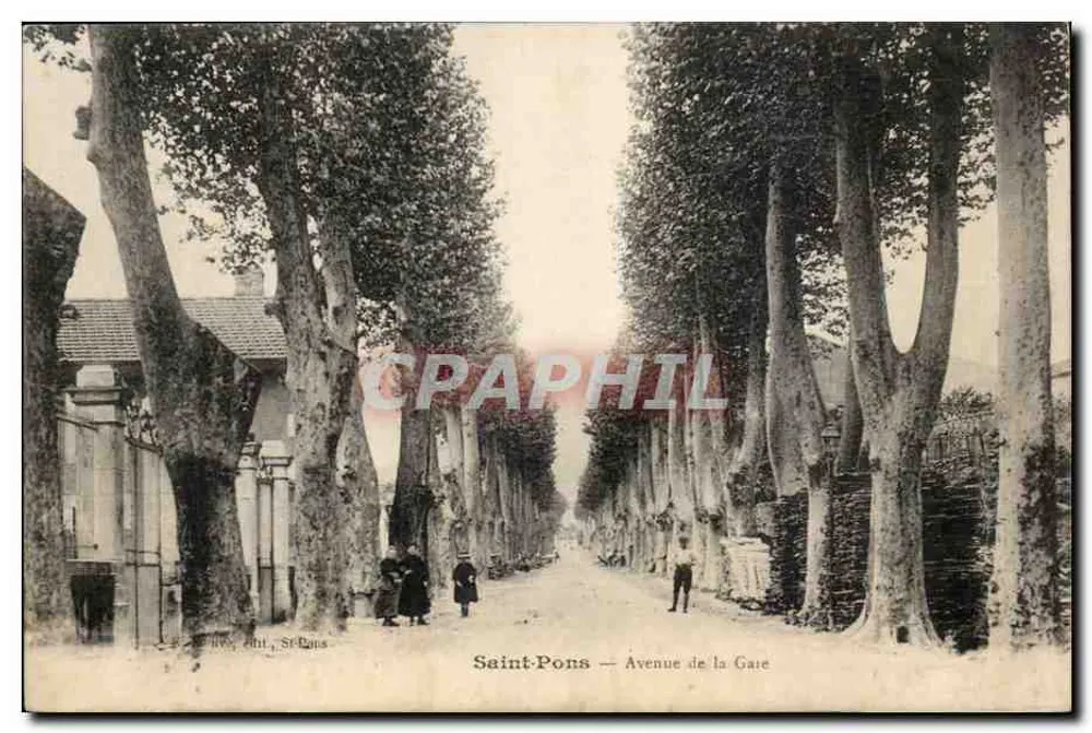 Saint-Pons — Avenue de la Gare — anonieme uitgever, serie-nummer niet zichtbaar - Voorkant