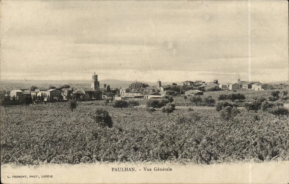 Paulhan - Vista Geral — L. Froment, Fot., Lodève - Frente