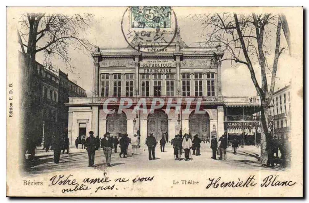 Béziers — O Teatro Henriette Blanc — Edição E. D. B. - Frente