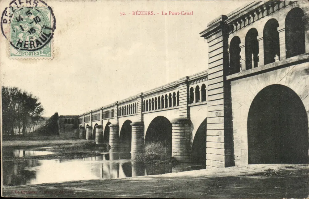 Béziers - O Ponte-Canal — editor Hermult, n°72 - Frente