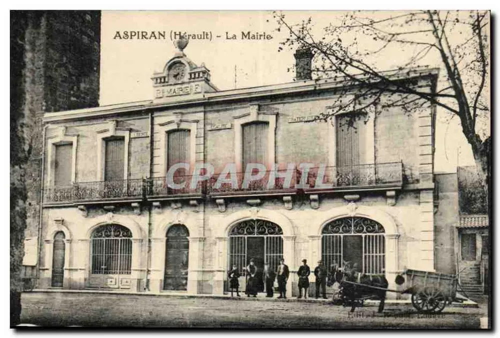 Aspiran (Hérault) - A Prefeitura — editor J. P. Lauge - Frente