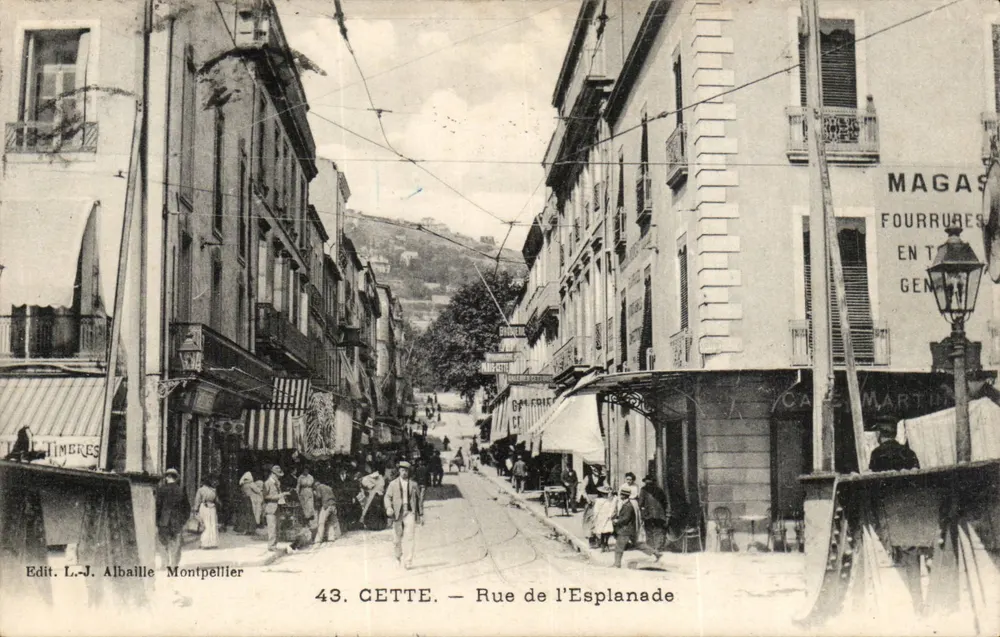 CETTE. — Rue de l'Esplanade — Edit. L.-J. Albaille Montpellier - Frente
