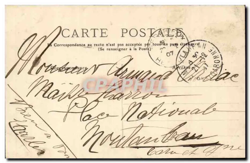 Bédarieux - Denkmal für Ferdinand Fabre, von Villeneuve — Hérault 368 — unbekannter Verleger - Rückseite