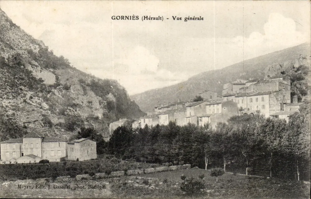 Gorniès (Hérault) — Vista geral — Ed. J. Gaseuël, fot. Bossèges - Frente