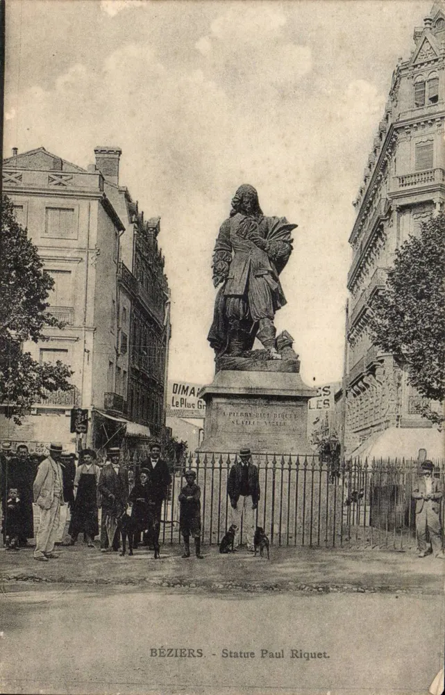 Béziers - Estátua de Paul Riquet — editor Dimas, número de série não visível - Frente