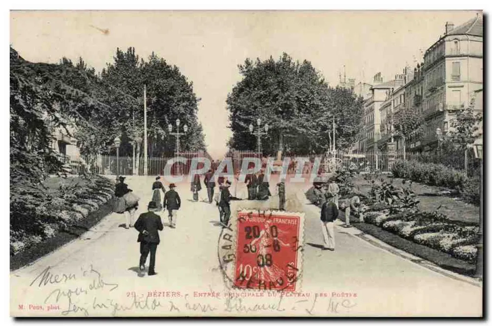 Béziers — Haupteingang des Plateau des Poètes — M. Pens, phot. - Vorderseite