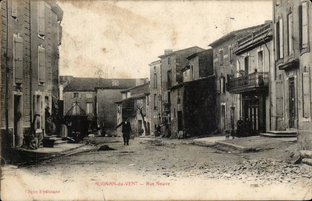 ALIGANAN-du-VENT — Rue Neuve — Cliché Eychenne - Frente