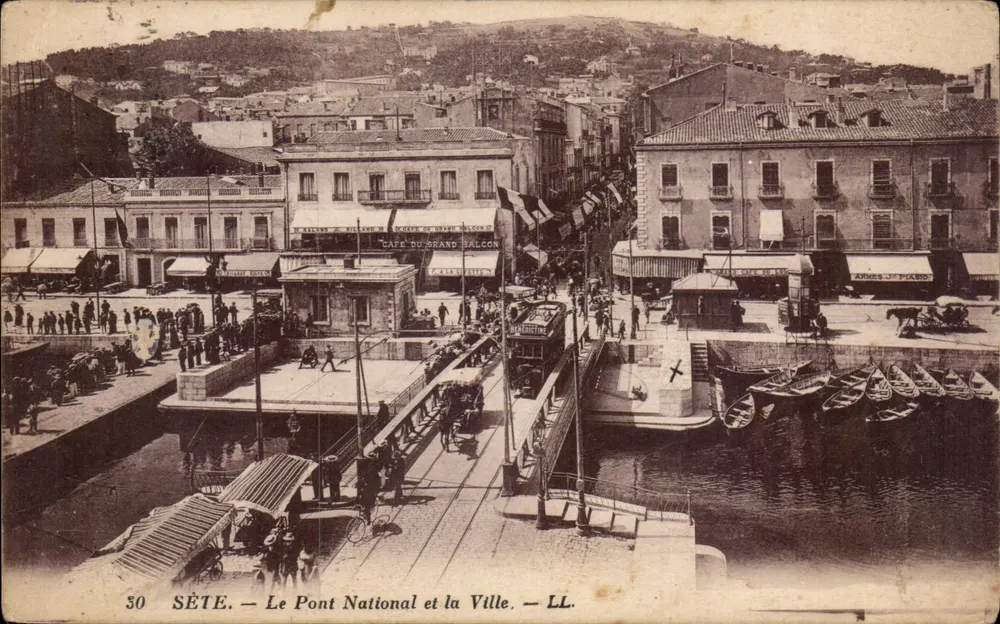 SÈTE. — Der Nationale Brücke und die Stadt. — LL. - Vorderseite